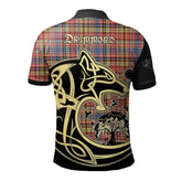 Drummond of Strathallan Tartan Polo Shirt Viking Wolf